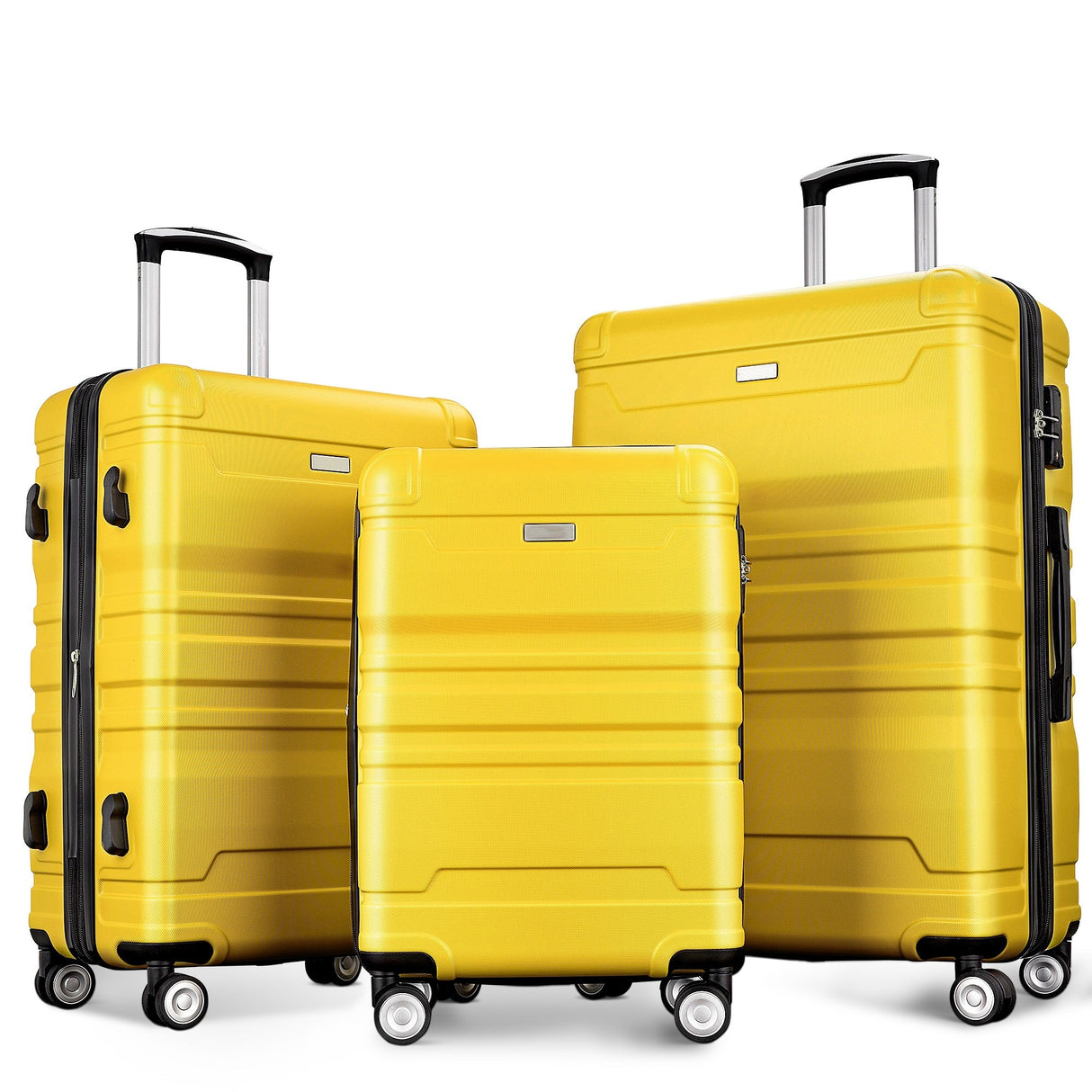 3 Pcs Luggage Set, Expandable ABS Hardshell Suitcases Spinner Wheels with TSA Lock 20''24''28''