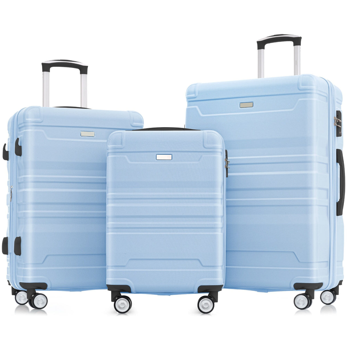3 Pcs Luggage Set, Expandable ABS Hardshell Suitcases Spinner Wheels with TSA Lock 20''24''28''