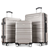 3 Pcs Luggage Set, Expandable ABS Hardshell Suitcases Spinner Wheels with TSA Lock 20''24''28''