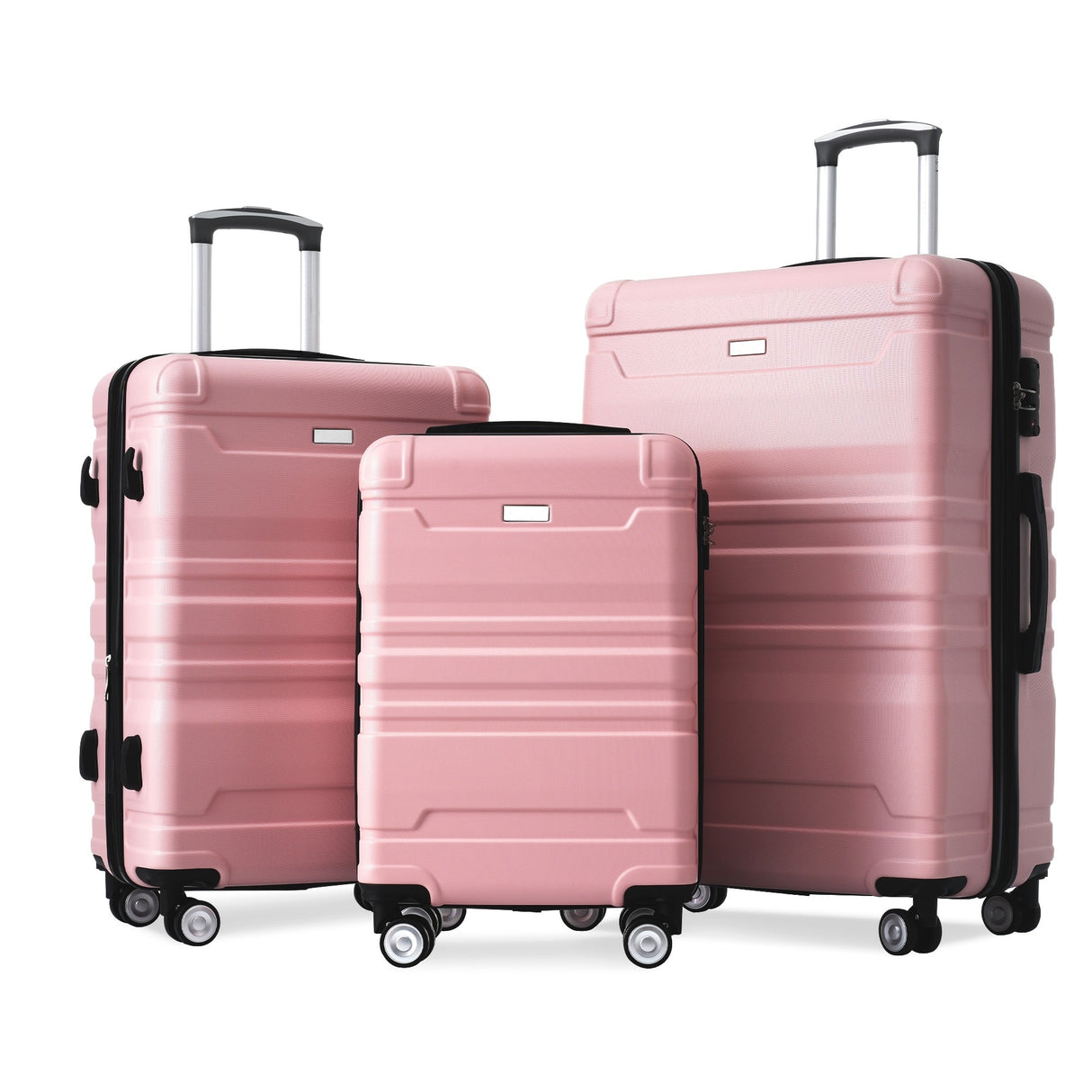 3 Pcs Luggage Set, Expandable ABS Hardshell Suitcases Spinner Wheels with TSA Lock 20''24''28''