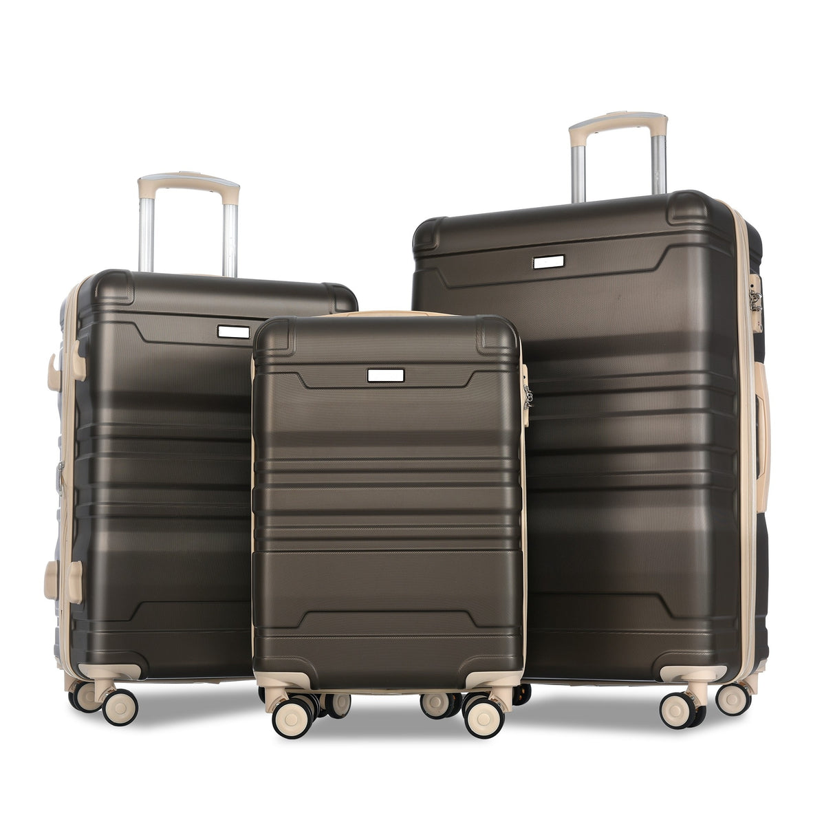 3 Pcs Luggage Set, Expandable ABS Hardshell Suitcases Spinner Wheels with TSA Lock 20''24''28''