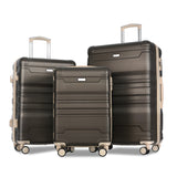 3 Pcs Luggage Set, Expandable ABS Hardshell Suitcases Spinner Wheels with TSA Lock 20''24''28''