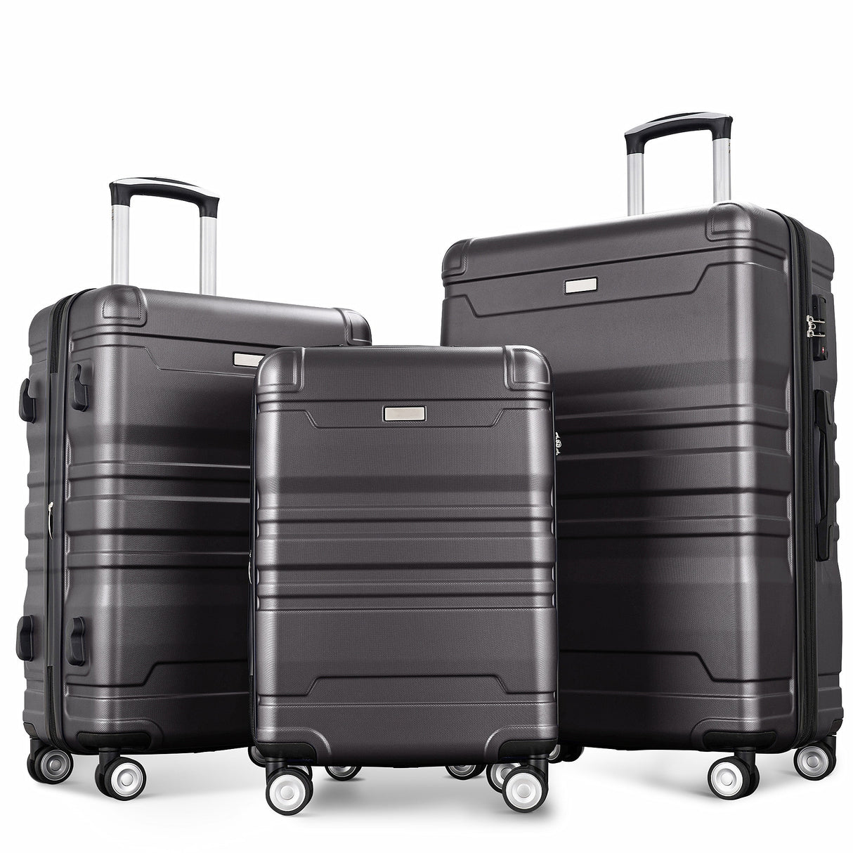 3 Pcs Luggage Set, Expandable ABS Hardshell Suitcases Spinner Wheels with TSA Lock 20''24''28''