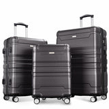 3 Pcs Luggage Set, Expandable ABS Hardshell Suitcases Spinner Wheels with TSA Lock 20''24''28''