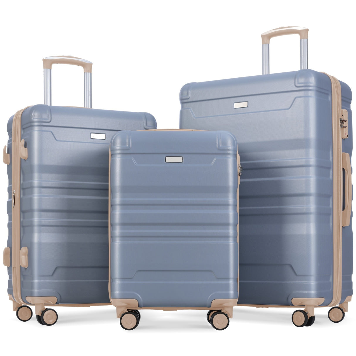3 Pcs Luggage Set, Expandable ABS Hardshell Suitcases Spinner Wheels with TSA Lock 20''24''28''