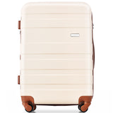 3 Pcs Luggage Set, Expandable ABS Hardshell Suitcases Spinner Wheels with TSA Lock 20''24''28''