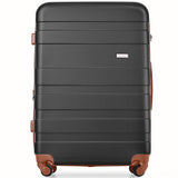 3 Pcs Luggage Set, Expandable ABS Hardshell Suitcases Spinner Wheels with TSA Lock 20''24''28''