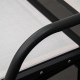 3-Person Patio Glider Bench, Outdoor Porch Glider Swing with 3 Seats, Breathable Mesh Fabric, Metal Frame