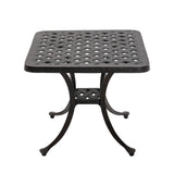3-Piece Aluminum Reclining Outdoor Chaise Lounge with Table and Cushions