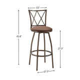 3-Piece Bar Steels Kitchen Dining Room Table Set