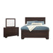 3 Piece Bedroom Set with Storage Dresser in Dark Cocoa