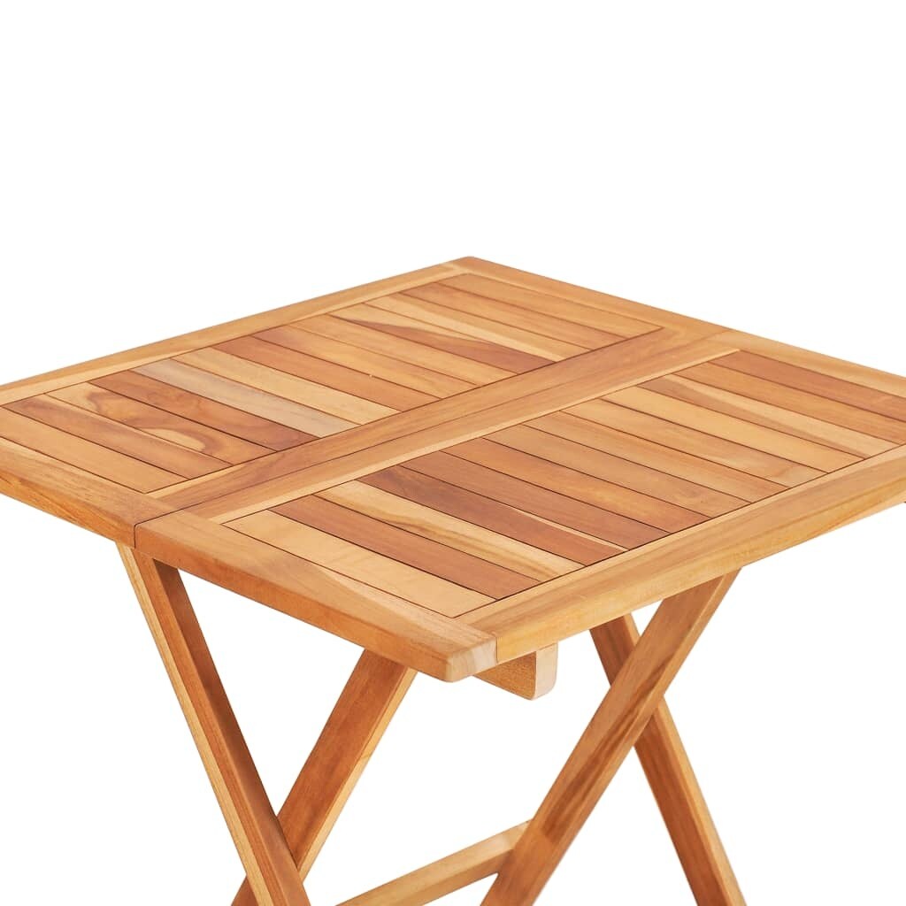 3 Piece Bistro Set with Taupe Cushions Solid Teak Wood