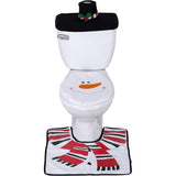 3 Piece Christmas Bathroom Accessory Set Holiday Bath Rugs