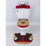 3 Piece Christmas Bathroom Accessory Set Holiday Bath Rugs