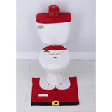 3 Piece Christmas Bathroom Accessory Set Holiday Bath Rugs