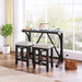 3-Piece Counter Height Dining Table Set with 2 Stools