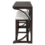 3-Piece Counter Height Dining Table Set with 2 Stools
