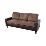 3-Piece Flexibly Combinable Sectional Sofa Set,Microfiber
