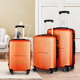 3-Piece Hardshell Luggage Set with TSA Lock - 20", 24", 28
