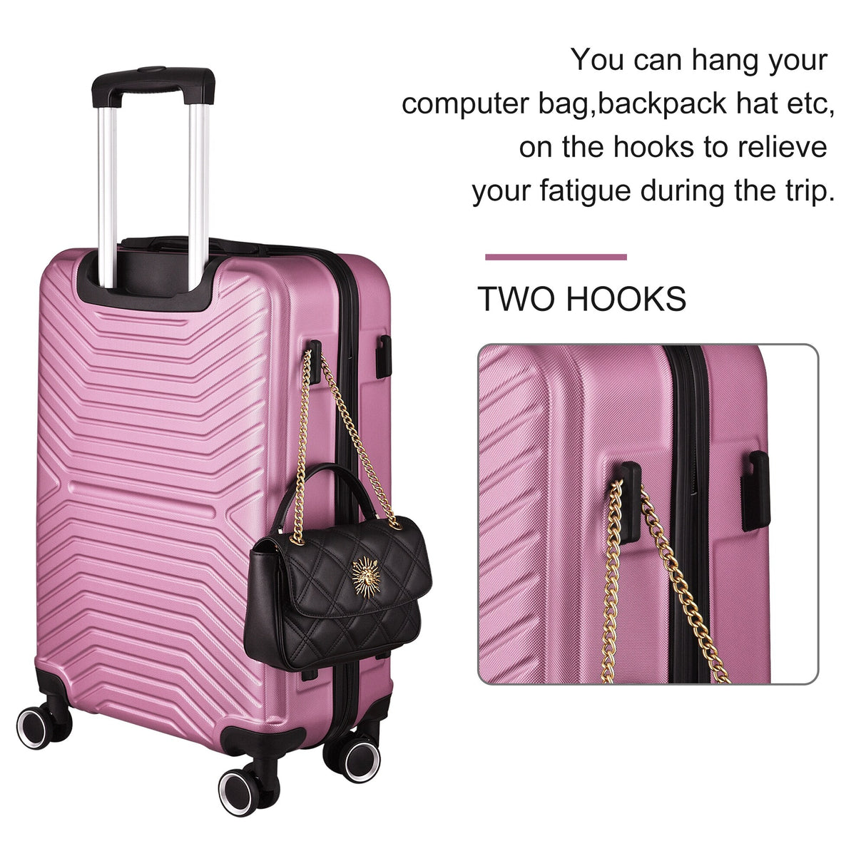 3-Piece Hardshell Luggage Set with TSA Lock - 20", 24", 28