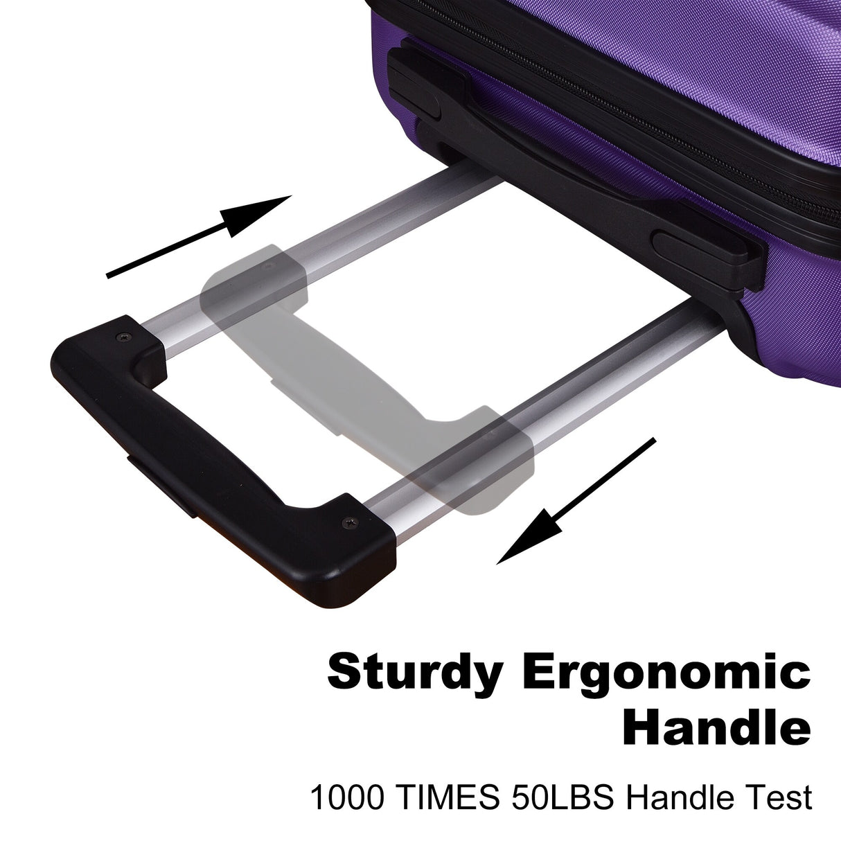 3-Piece Hardshell Luggage Set with TSA Lock - 20", 24", 28