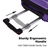 3-Piece Hardshell Luggage Set with TSA Lock - 20", 24", 28