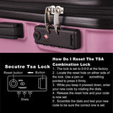 3-Piece Hardshell Luggage Set with TSA Lock - 20", 24", 28