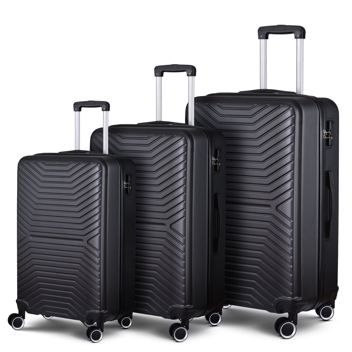 3-Piece Hardshell Luggage Set with TSA Lock - 20", 24", 28