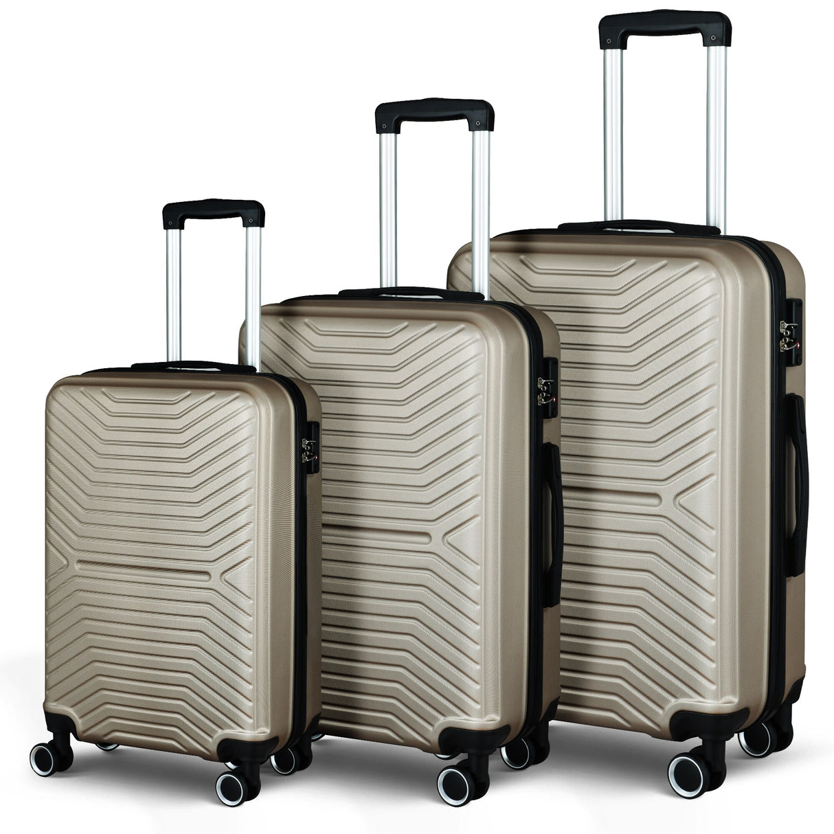 3-Piece Hardshell Luggage Set with TSA Lock - 20", 24", 28