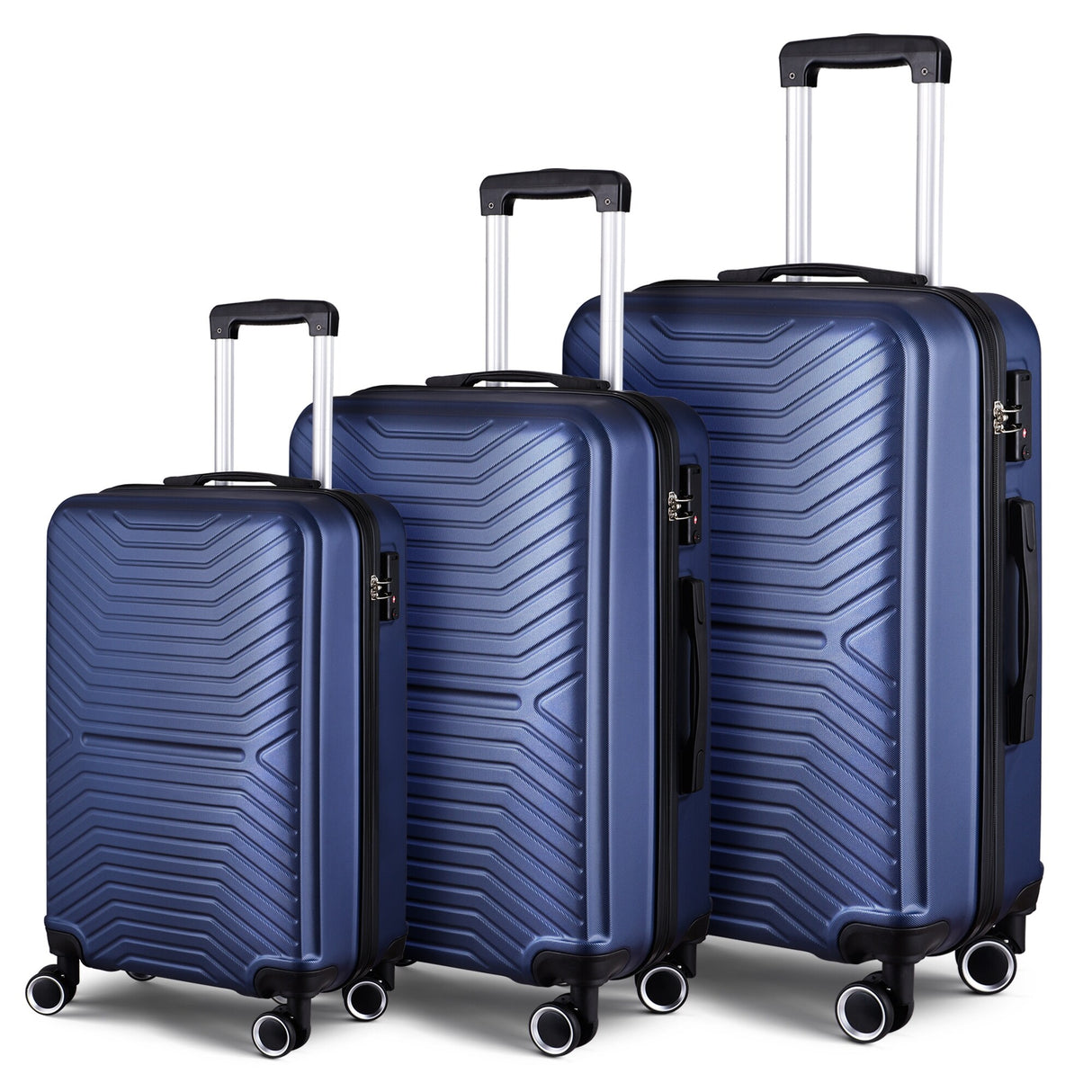 3-Piece Hardshell Luggage Set with TSA Lock - 20", 24", 28