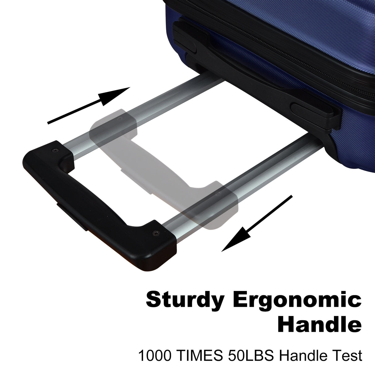3-Piece Hardshell Luggage Set with TSA Lock - 20", 24", 28