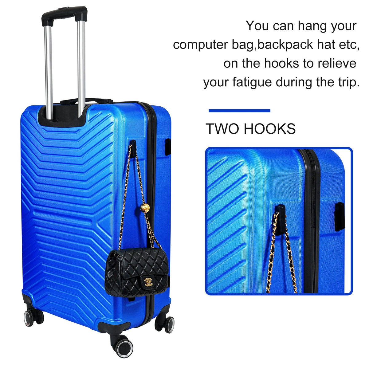 3-Piece Hardshell Luggage Set with TSA Lock - 20", 24", 28