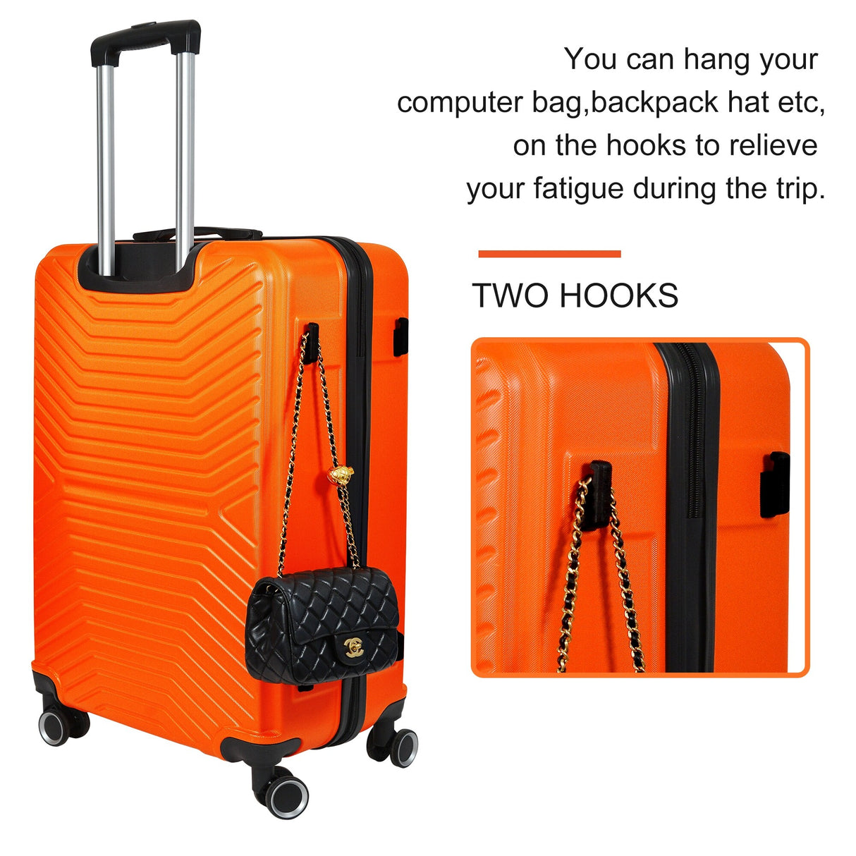 3-Piece Hardshell Luggage Set with TSA Lock - 20", 24", 28
