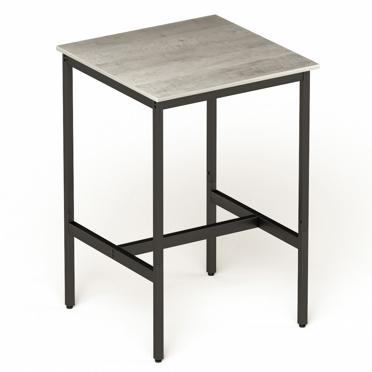3-Piece Industrial Style Dining Bar Table Set with Square Bar Table and 2 Bar Chairs,Space Saving