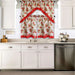 3 Piece Kitchen Curtain Rod Pocket Decorative Window Treatment Valance & Swag Curtain Set
