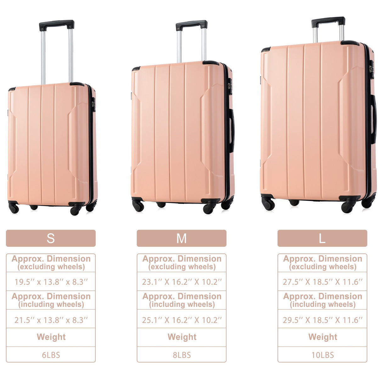 3 Piece Luggage Sets Suitcase/Trunk /Check-in Luggage /Carry-on Luggage