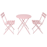 3 Piece Patio Bistro Balcony Chair Table Set
