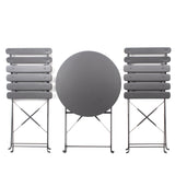3 Piece Patio Bistro Balcony Chair Table Set