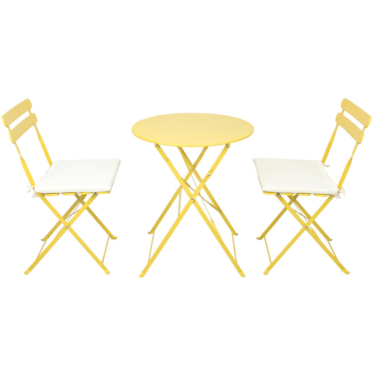 3 Piece Patio Bistro Balcony Chair Table Set