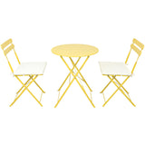 3 Piece Patio Bistro Balcony Chair Table Set
