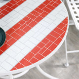 3 Piece Patio Bistro Set, Folding Outdoor Furniture w/ Table & Chairs