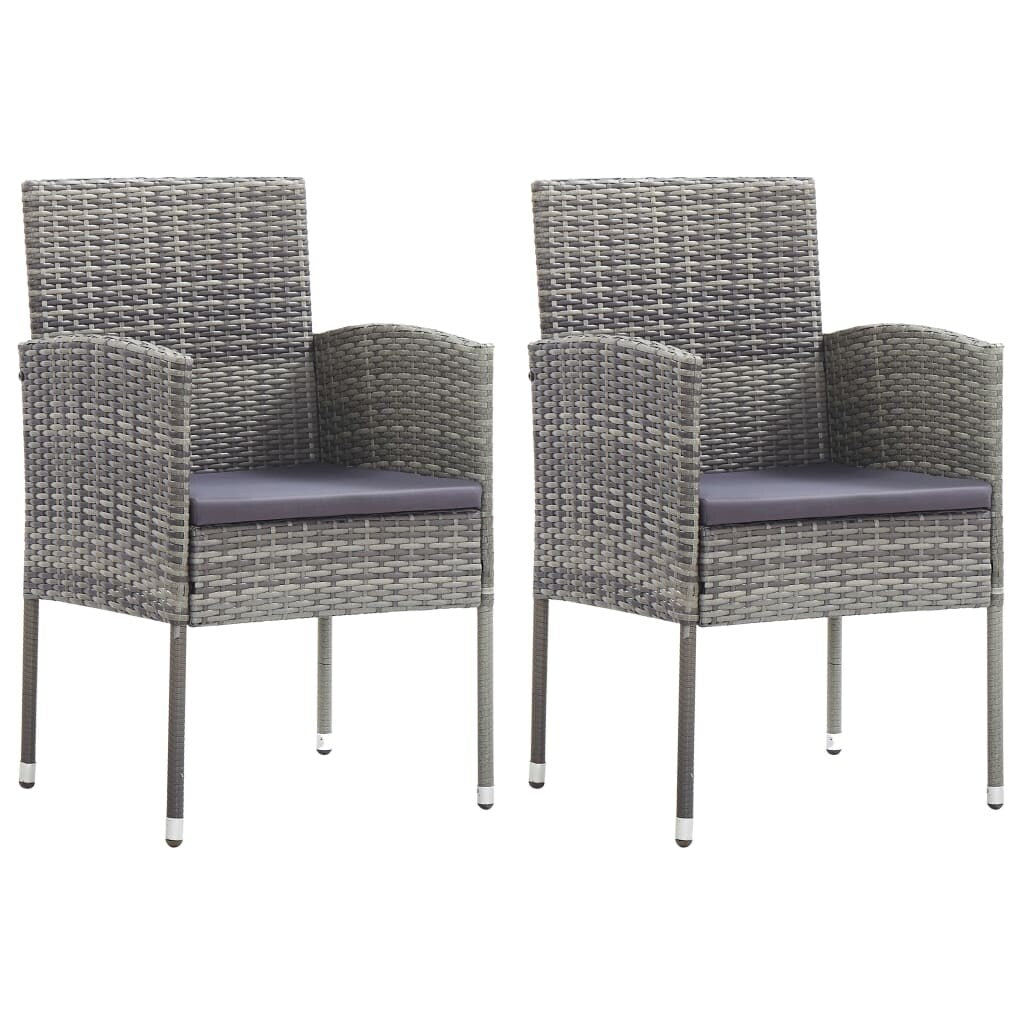 3 Piece Patio Dining Set Gray