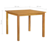 3 Piece Patio Dining Set Gray