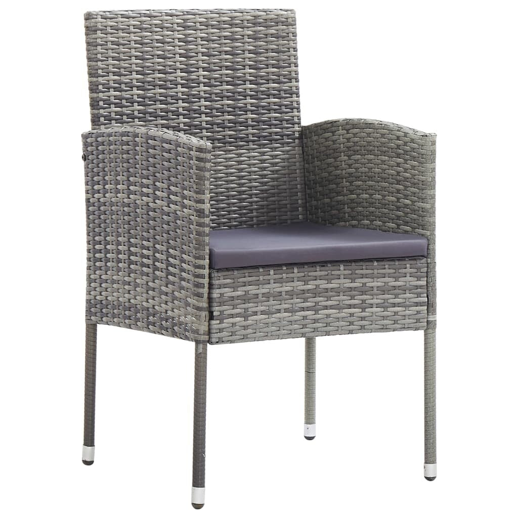 3 Piece Patio Dining Set Gray