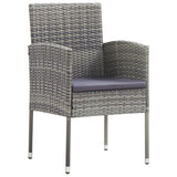 3 Piece Patio Dining Set Gray