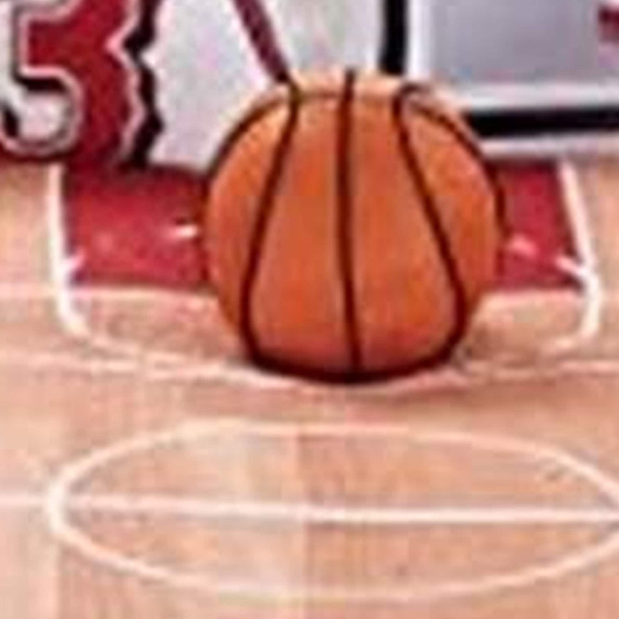 3 Piece Polyester Twin Comforter Set with Basketball Court Print, Multicolor