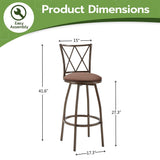 3-Piece Retro Dining Table Furniture Set, Bar Table and Chairs, Storage