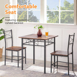 3-Piece Retro Kitchen Dining Room Table Set,Dining Room Table&Chairs