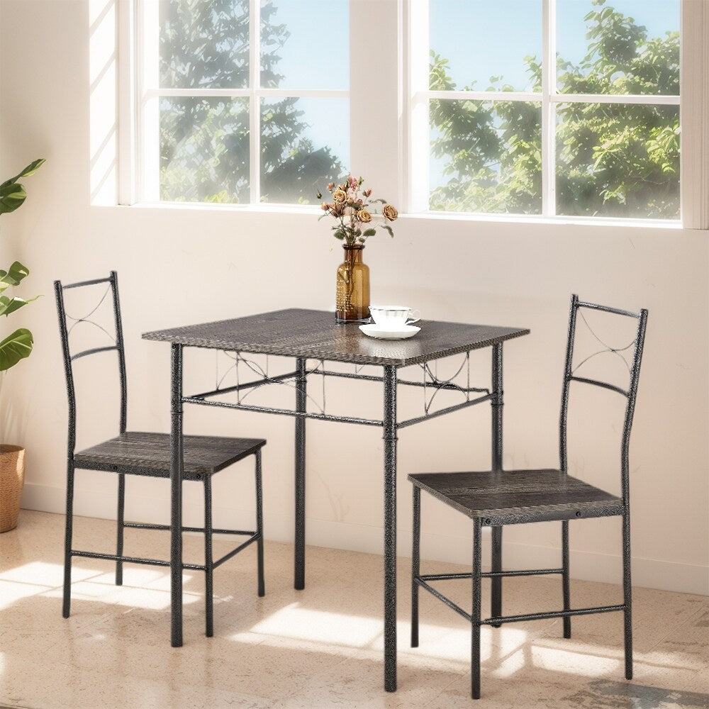3-Piece Retro Kitchen Dining Room Table Set,Dining Room Table&Chairs