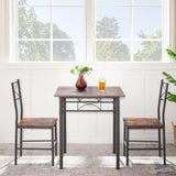 3-Piece Retro Kitchen Dining Room Table Set,Dining Room Table&Chairs